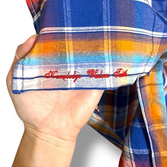 Robert Graham Alaska woven check print Casual Button Down Shirt XXL - Picture 10 of 15